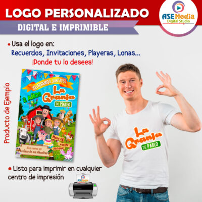 La Granja de Zenón Logo Personalizado con Nombre