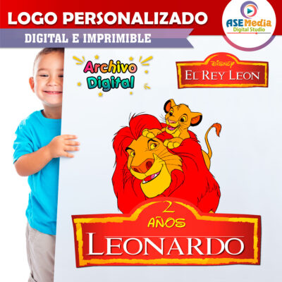 El Rey León Logo Personalizado con Nombre