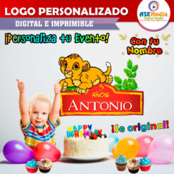 El Rey León Logo Personalizado con Nombre