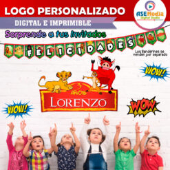 El Rey León Logo Personalizado con Nombre