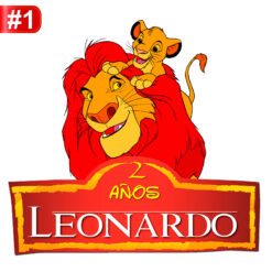 El Rey León Logo Personalizado con Nombre