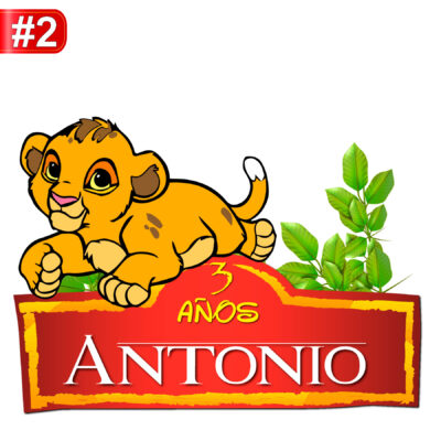 El Rey León Logo Personalizado con Nombre