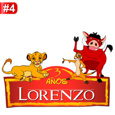 El Rey León Logo Personalizado con Nombre