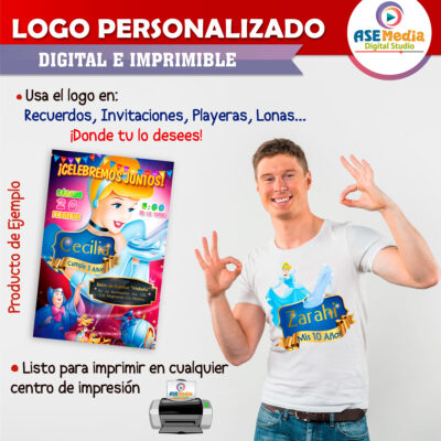 La Cenicienta Logo Personalizado con Nombre - Imagen 3