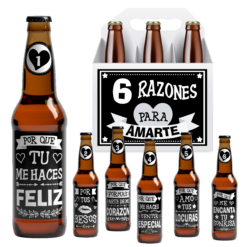 Etiquetas Cervezas 6 Razones para Amarte Archivo Imprimible