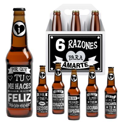 Etiquetas Cervezas 6 Razones para Amarte Archivo Imprimible