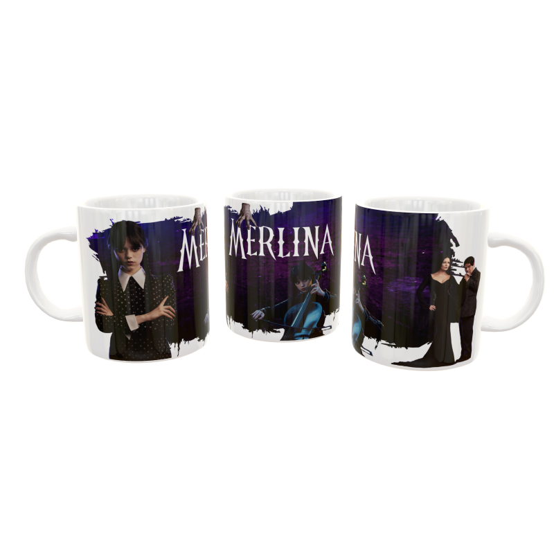 Merlina Addams Plantilla Editable para Taza de Sublimación - Imagen 7