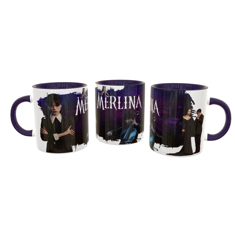 Merlina Addams Plantilla Editable para Taza de Sublimación - Imagen 5