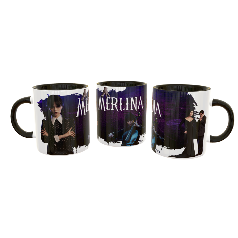 Merlina Addams Plantilla Editable para Taza de Sublimación - Imagen 6