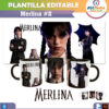 Merlina Addams Plantilla Editable para Taza de Sublimación #2
