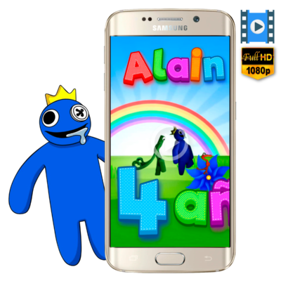 Rainbow Friends Roblox Video Invitación Animada para Cumpleaños