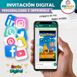 Larva Invitación Digital de Cumpleaños