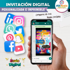 La Cenicienta Invitación Digital de Cumpleaños