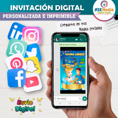 La Cenicienta Invitación Digital de Cumpleaños #2