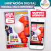 Grandes Héroes Baymax Invitación Digital Personalizada