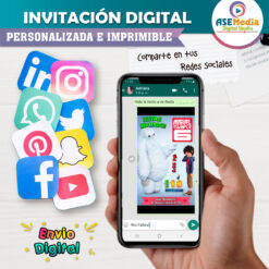 Grandes Héroes Baymax Invitación Digital Personalizada #2