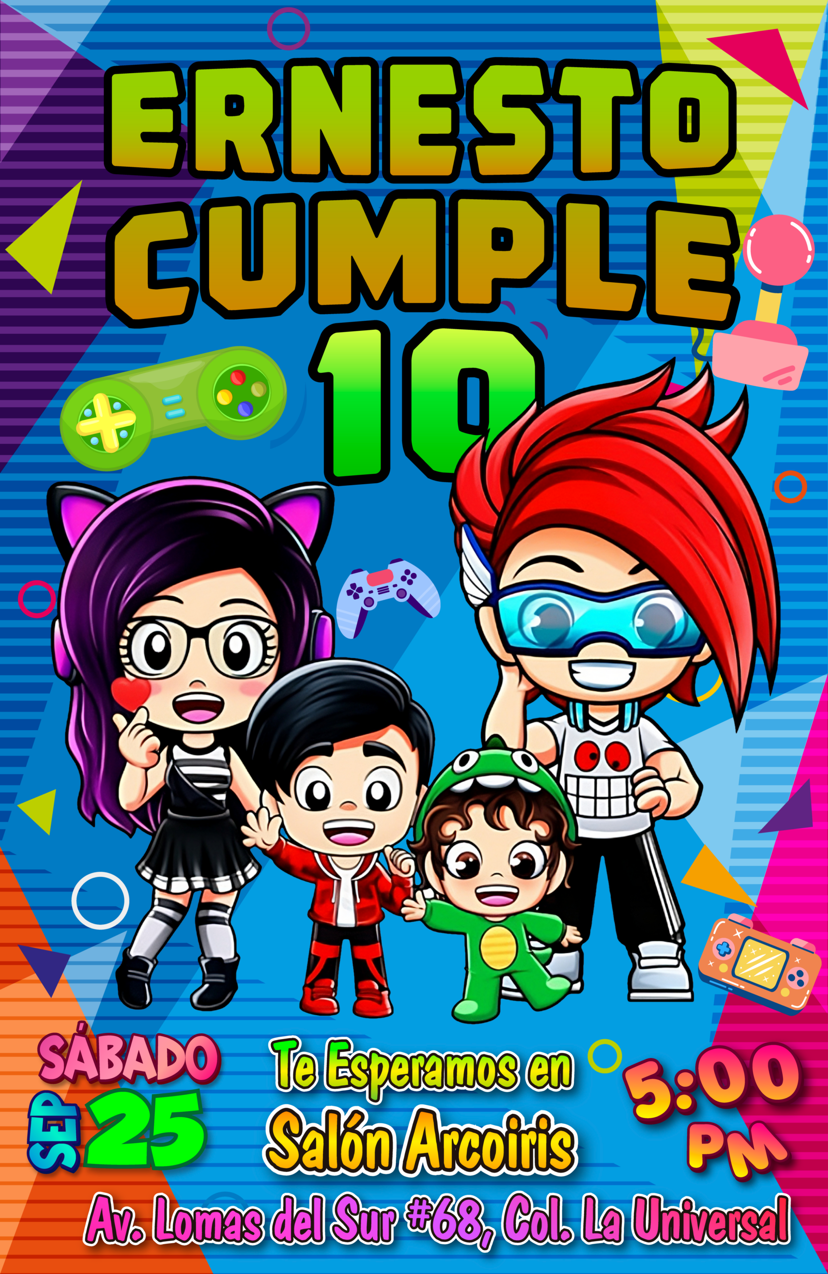 Family Juega Karim Juega Invitación Digital Personalizada