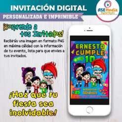Family Juega Karim Juega Invitación Digital Personalizada