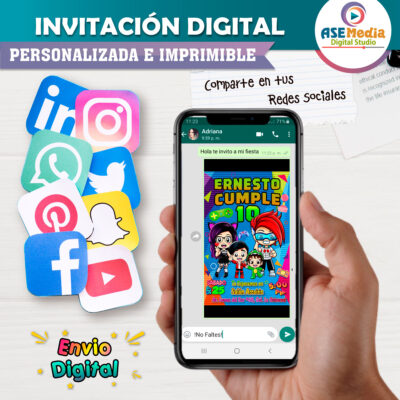 Family Juega Karim Juega Invitación Digital Personalizada