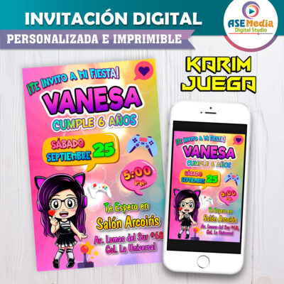 Kori Juega Karim Juega Invitación Digital Personalizada