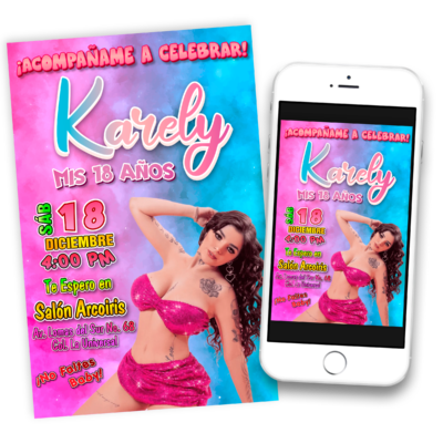 Karely Ruiz Invitación Digital de Cumpleaños