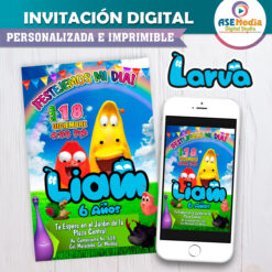 Larva Invitación Digital de Cumpleaños #2