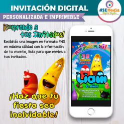 Larva Invitación Digital de Cumpleaños #2