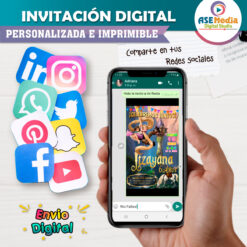 Rapunzel Enredados Invitación Digital Personalizada