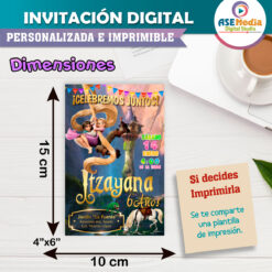Rapunzel Enredados Invitación Digital Personalizada