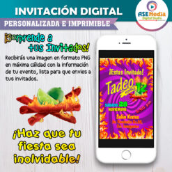 Takis Fuego Invitación Digital Personalizada