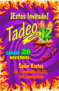 Takis Fuego Invitación Digital Personalizada