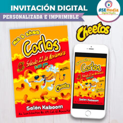 Cheetos Flamin Hot Invitación Digital Personalizada