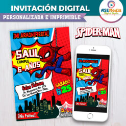 Spiderman Invitación Digital de Cumpleaños