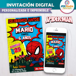 Spiderman Invitación Digital de Cumpleaños Mod. 03