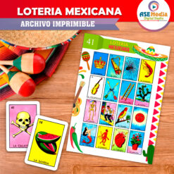 Alternative view of Lotería Mexicana Mexico Lindo Imprimible Mod. 08