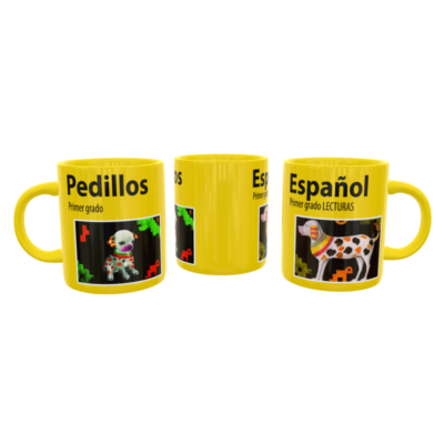 Unos Pedillos Libro Primer Grado Perrito MEME Plantilla Editable para Taza de Sublimación