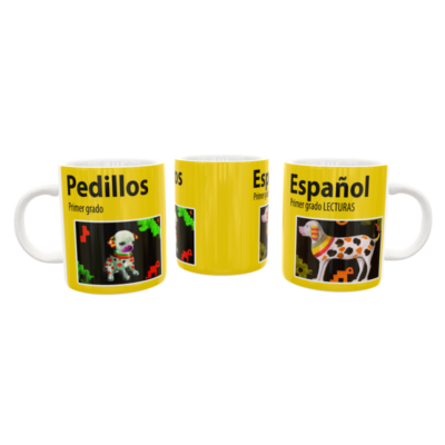 Unos Pedillos Libro Primer Grado Perrito MEME Plantilla Editable para Taza de Sublimación