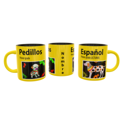 Unos Pedillos Libro Primer Grado Perrito MEME Plantilla Editable para Taza de Sublimación