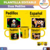 Unos Pedillos Libro Primer Grado Perrito MEME Plantilla Editable para Taza de Sublimación