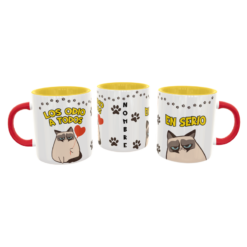 Los Odio a Todos, Gato Enojado Plantilla Editable para Sublimación de Taza