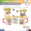 Los Odio a Todos, Gato Enojado Plantilla Editable para Sublimación de Taza