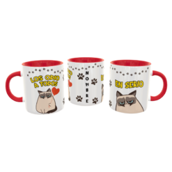 Los Odio a Todos, Gato Enojado Plantilla Editable para Sublimación de Taza