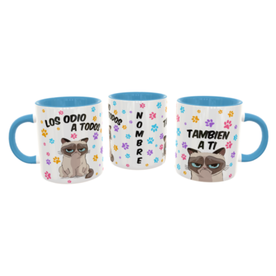Los Odio a Todos, Tambien a Ti Plantilla Editable para Sublimación de Taza - Imagen 6