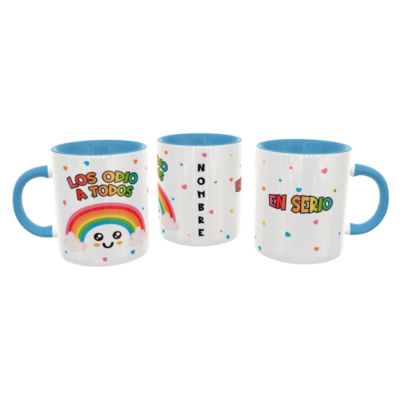Los Odio a Todos en Serio Arcoiris Plantilla Editable para Sublimación de Taza - Imagen 7