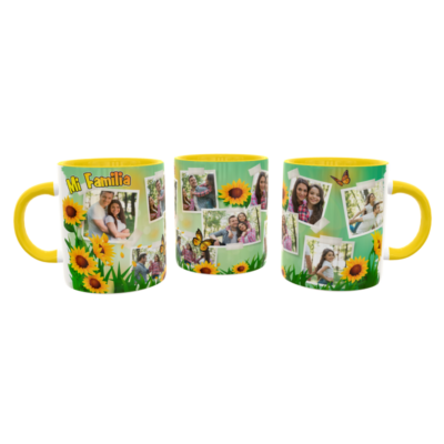 Collage de Fotos con Girasoles Plantilla Editable para Taza de Sublimación - Imagen 6
