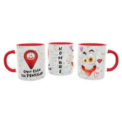 Aquí esta tu Pendejo Plantilla Editable para Taza de Sublimación