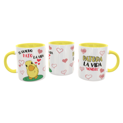 Te Quiero PATO La Vida Plantilla Editable para Sublimación de Taza - Imagen 8