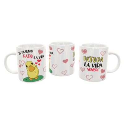 Te Quiero PATO La Vida Plantilla Editable para Sublimación de Taza - Imagen 6