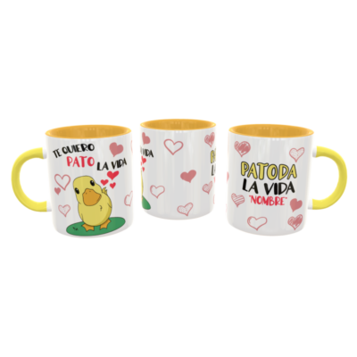 Te Quiero PATO La Vida Plantilla Editable para Sublimación de Taza - Imagen 5