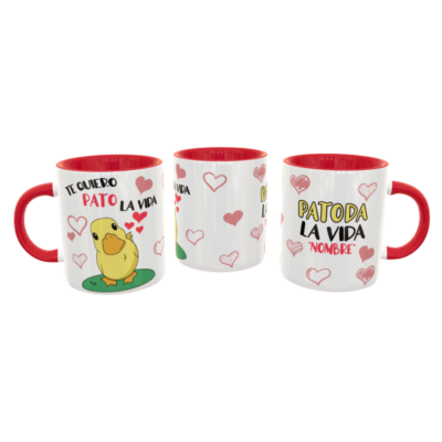 Te Quiero PATO La Vida Plantilla Editable para Sublimación de Taza - Imagen 7